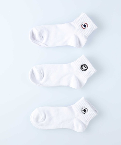 CONVERSE（コンバース）の「【CONVERSE】ロゴ刺繍ソックス３Ｐ（ソックス/靴下・レディース・ブルー・M/S）」の5枚目の写真