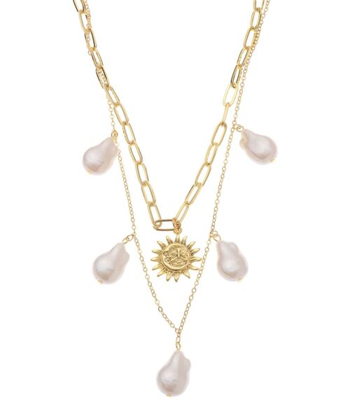 EVRIS（エヴリス）の「SUNNY MOTIF 2連ネックレス（ネックレス・レディース・ゴールド/シルバー・FREE）」の7枚目の写真