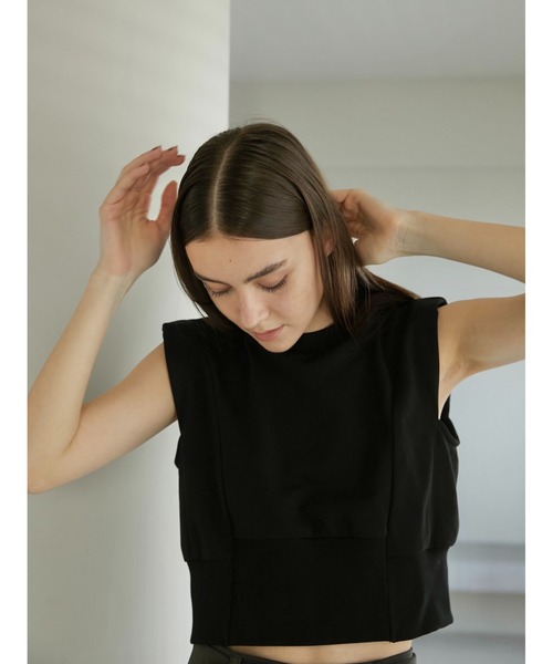 LA PEAU DE GEM(ラポドゥジェム)の「【LA PEAU DE GEM】3Dタンクトップ(タンクトップ・レディース・ホワイト/ブラック/グレー・FREE)」の15枚目の写真