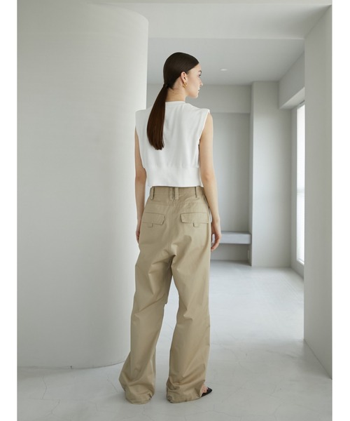 LA PEAU DE GEM(ラポドゥジェム)の「【LA PEAU DE GEM】3Dタンクトップ(タンクトップ・レディース・ホワイト/ブラック/グレー・FREE)」の5枚目の写真