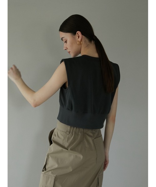 LA PEAU DE GEM(ラポドゥジェム)の「【LA PEAU DE GEM】3Dタンクトップ(タンクトップ・レディース・ホワイト/ブラック/グレー・FREE)」の7枚目の写真