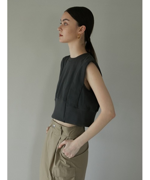 LA PEAU DE GEM(ラポドゥジェム)の「【LA PEAU DE GEM】3Dタンクトップ(タンクトップ・レディース・ホワイト/ブラック/グレー・FREE)」の13枚目の写真