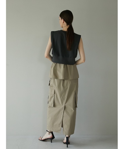 LA PEAU DE GEM(ラポドゥジェム)の「【LA PEAU DE GEM】3Dタンクトップ(タンクトップ・レディース・ホワイト/ブラック/グレー・FREE)」の12枚目の写真