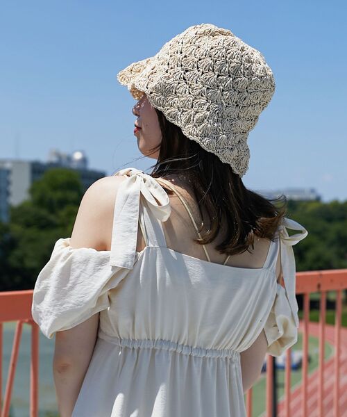 MAJESTIC LEGON(マジェスティックレゴン)の「【WEB限定XSサイズあり】2way肩リボンティアードワンピース(ワンピース・レディース・オレンジ/ブラック/アイボリー・X-SMALL/SMALL/MEDIUM)」の17枚目の写真