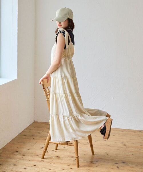 MAJESTIC LEGON(マジェスティックレゴン)の「【WEB限定XSサイズあり】2way肩リボンティアードワンピース(ワンピース・レディース・オレンジ/ブラック/アイボリー・X-SMALL/SMALL/MEDIUM)」の18枚目の写真