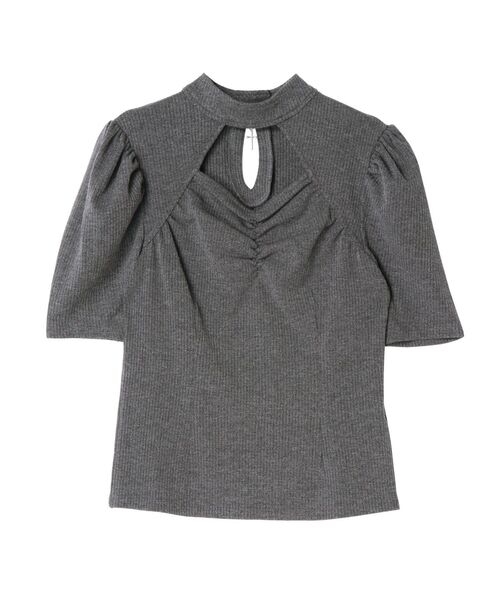 EATME(イートミー)の「クロスチャーム付デコルテTOP【取外し可能】(Tシャツ/カットソー・レディース・ブラック/ベージュ/グレー・FREE)」の17枚目の写真