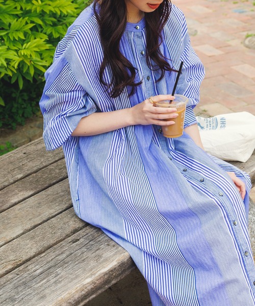 lil nina（リルニーナ）の「コットンボイル シャーリングシャツ