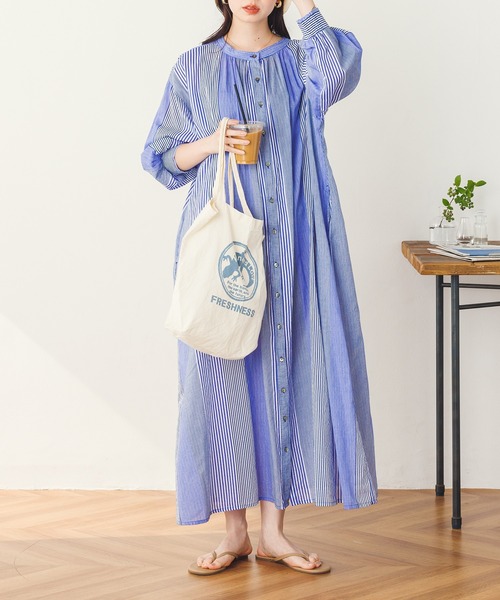 lil nina（リルニーナ）の「コットンボイル シャーリングシャツ