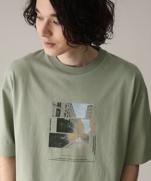 [リニューアル][UVカット][接触冷感][紫外線対策]PARISシティスケープTシャツ[mb] main image 1