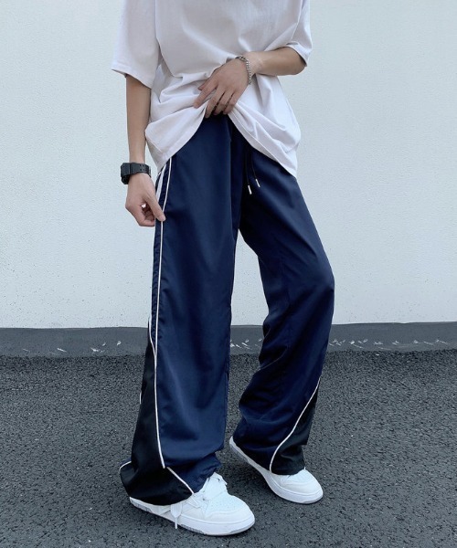 MGV（エムジーヴィー）の「ワンポイントサイドストライプトラックパンツ（その他パンツ・メンズ・ブルー/レッド・MEDIUM/X-LARGE/LARGE）」の3枚目の写真