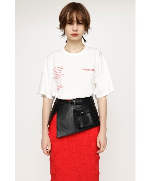 SLY（スライ）の「OVER SIZE MESSAGE T/SH オーバーサイズ メッセージ Tシャツ ビッグサイズ（Tシャツ/カットソー・レディース・ブラック/オフホワイト/イエロー/グレー・FREE）」の5枚目の写真