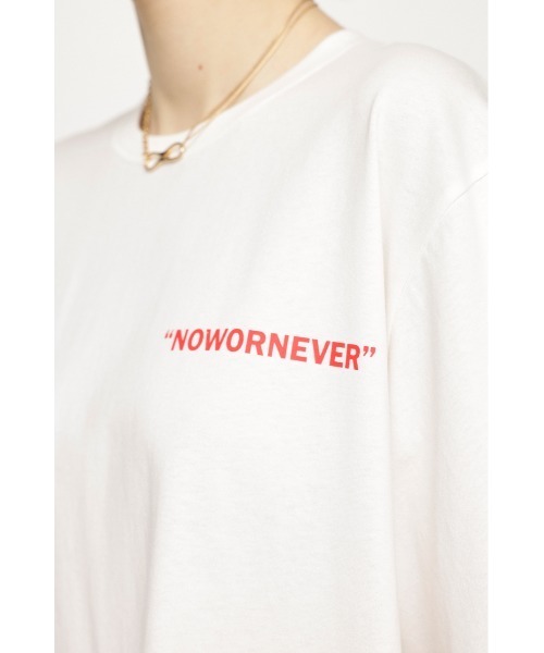 SLY（スライ）の「OVER SIZE MESSAGE T/SH オーバーサイズ メッセージ Tシャツ ビッグサイズ（Tシャツ/カットソー・レディース・ブラック/オフホワイト/イエロー/グレー・FREE）」の11枚目の写真