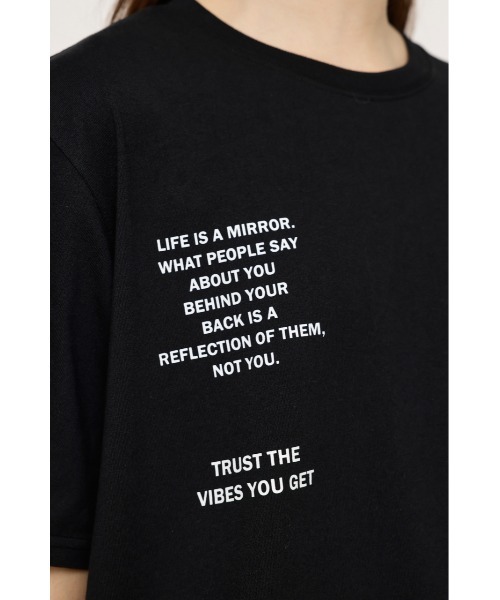 SLY（スライ）の「OVER SIZE MESSAGE T/SH オーバーサイズ メッセージ Tシャツ ビッグサイズ（Tシャツ/カットソー・レディース・ブラック/オフホワイト/イエロー/グレー・FREE）」の17枚目の写真