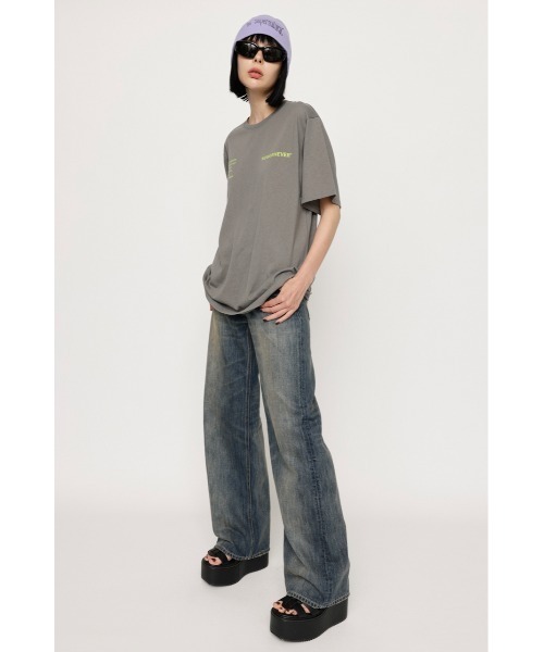 SLY（スライ）の「OVER SIZE MESSAGE T/SH オーバーサイズ メッセージ Tシャツ ビッグサイズ（Tシャツ/カットソー・レディース・ブラック/オフホワイト/イエロー/グレー・FREE）」の20枚目の写真
