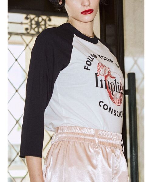 jouetie（ジュエティ）の「アップルラグランTシャツ（Tシャツ/カットソー・レディース・オフホワイト/ピンク/ブルー・MEDIUM）」の8枚目の写真