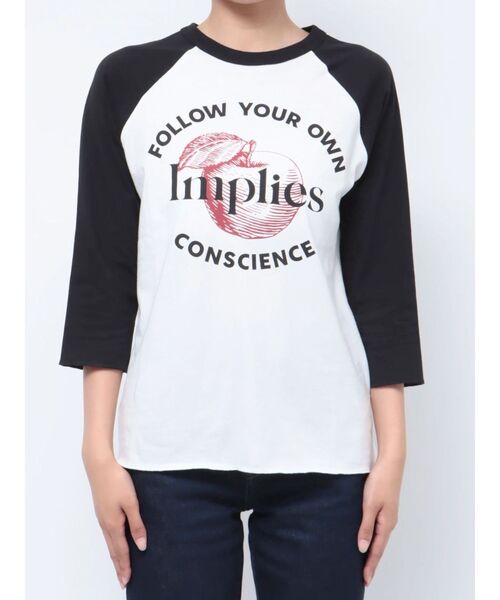 jouetie（ジュエティ）の「アップルラグランTシャツ（Tシャツ/カットソー・レディース・オフホワイト/ピンク/ブルー・MEDIUM）」の13枚目の写真