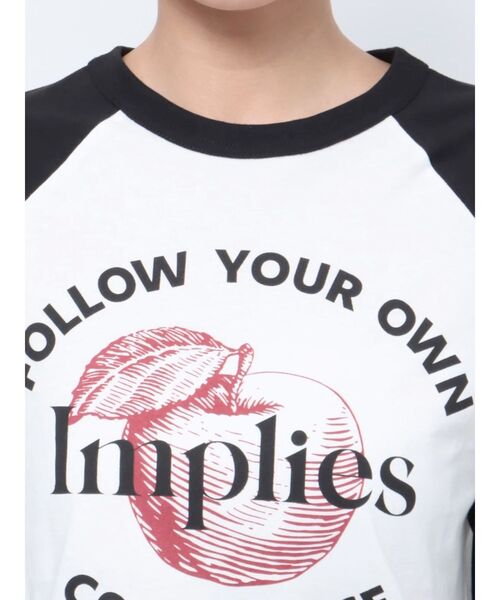 jouetie（ジュエティ）の「アップルラグランTシャツ（Tシャツ/カットソー・レディース・オフホワイト/ピンク/ブルー・MEDIUM）」の16枚目の写真