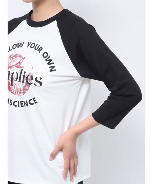 jouetie（ジュエティ）の「アップルラグランTシャツ（Tシャツ/カットソー・レディース・オフホワイト/ピンク/ブルー・MEDIUM）」の17枚目の写真