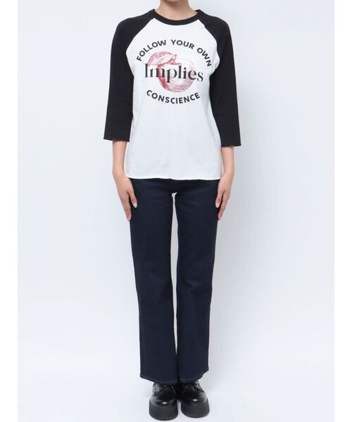 jouetie（ジュエティ）の「アップルラグランTシャツ（Tシャツ/カットソー・レディース・オフホワイト/ピンク/ブルー・MEDIUM）」の19枚目の写真