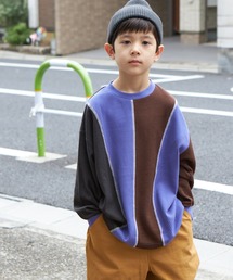 PAIRMANON STREET | 【PAIRMANON STREET】切替 配色 ステッチ ワッフル ロンT(Tシャツ/カットソー)