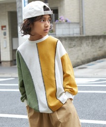 PAIRMANON STREET | 【PAIRMANON STREET】切替 配色 ステッチ ワッフル ロンT(Tシャツ/カットソー)