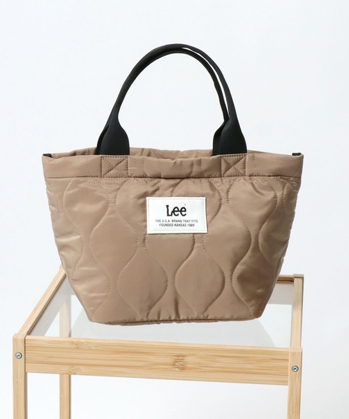 Lee（リー）の「Lee（リー）キルティングミニトートバック/キルトバッグ メンズ レディース ユニセックス（トートバッグ・レディース・カーキ/ベージュ/ブラック/オフホワイト/ライトブルー・FREE）」の4枚目の写真