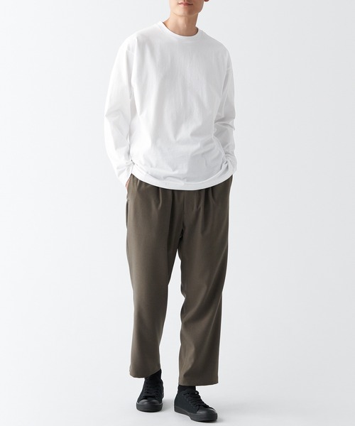 無印良品(ムジルシリョウヒン)の「起毛クルーネック長袖Tシャツ(Tシャツ/カットソー・メンズ・ホワイト/バーガンディー/カーキ系5/グレー/ネイビー系/ブラック・XS/S/L/XXL/M/XL)」の7枚目の写真