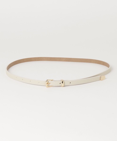 CALIFORNIA OUTFITTERS（カリフォルニア アウトフィッターズ）の「3-7C4,5,6シンプルスリム ベルト細身 華奢（ベルト・レディース・ホワイト系1/ベージュ系1/ブラック系3/ライトブラウン/ベージュ系3/ダークブラウン系3/ダークブラウン系2/ブラック系2/ホワイト系3/ブラック系1/キャメル/ホワイト系2/ベージュ系2/ダークブラウン系1・ONE SIZE）」の3枚目の写真