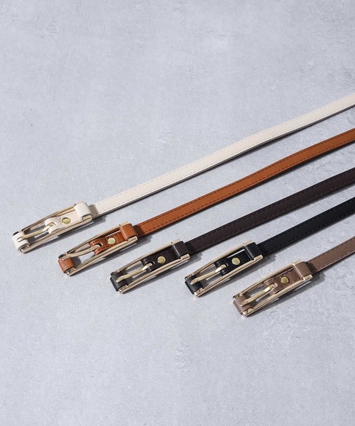 CALIFORNIA OUTFITTERS（カリフォルニア アウトフィッターズ）の「3-7C4,5,6シンプルスリム ベルト細身 華奢（ベルト・レディース・ホワイト系1/ベージュ系1/ブラック系3/ライトブラウン/ベージュ系3/ダークブラウン系3/ダークブラウン系2/ブラック系2/ホワイト系3/ブラック系1/キャメル/ホワイト系2/ベージュ系2/ダークブラウン系1・ONE SIZE）」の17枚目の写真