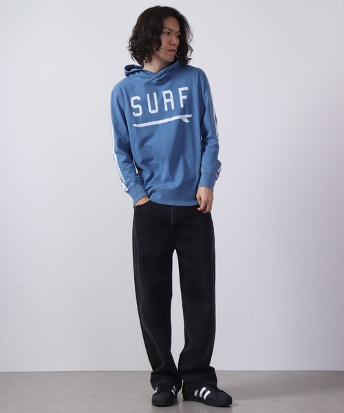 FUNALIVE(ファンアライブ)の「NEVデニム風天竺パーカー(パーカー・メンズ・インディゴブルー/ブルー・M/L/XL)」の9枚目の写真