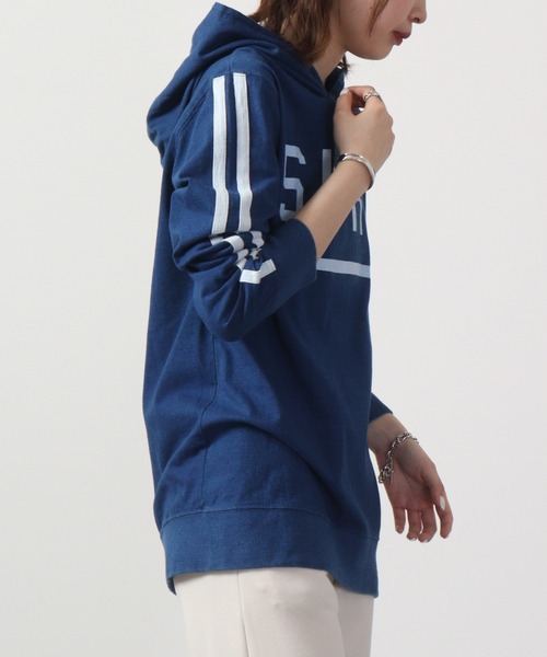 FUNALIVE(ファンアライブ)の「NEVデニム風天竺パーカー(パーカー・メンズ・インディゴブルー/ブルー・M/L/XL)」の17枚目の写真