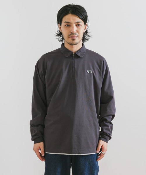PENNEYS(ぺニーズ)の「『別注』PENNEYS×DOORS THE FOX ハーフジップロングスリーブTシャツ(Tシャツ/カットソー・メンズ・ブルー/スミクロ/ホワイト・LARGE/MEDIUM)」の22枚目の写真