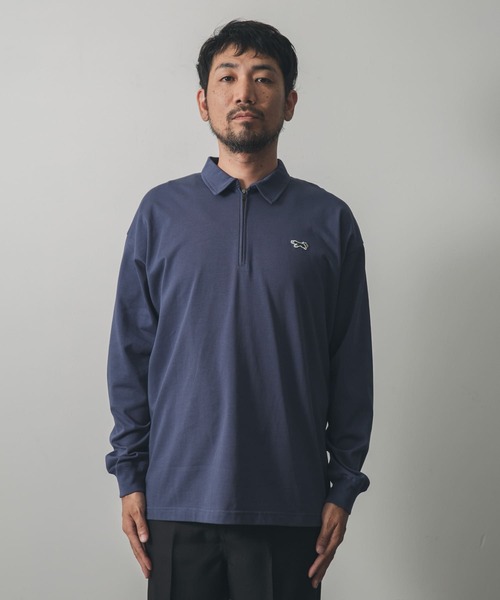 PENNEYS(ぺニーズ)の「『別注』PENNEYS×DOORS THE FOX ハーフジップロングスリーブTシャツ(Tシャツ/カットソー・メンズ・ブルー/スミクロ/ホワイト・LARGE/MEDIUM)」の19枚目の写真