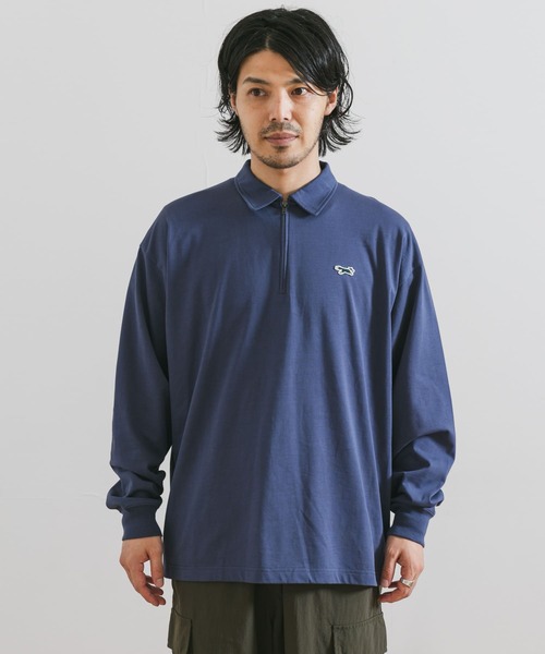 PENNEYS(ぺニーズ)の「『別注』PENNEYS×DOORS THE FOX ハーフジップロングスリーブTシャツ(Tシャツ/カットソー・メンズ・ブルー/スミクロ/ホワイト・LARGE/MEDIUM)」の14枚目の写真