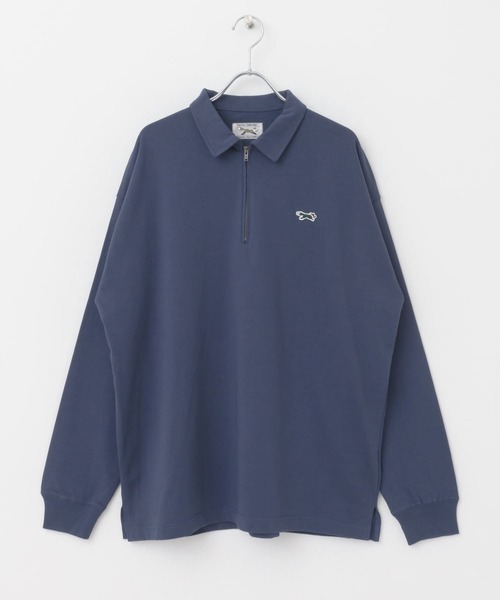PENNEYS(ぺニーズ)の「『別注』PENNEYS×DOORS THE FOX ハーフジップロングスリーブTシャツ(Tシャツ/カットソー・メンズ・ブルー/スミクロ/ホワイト・LARGE/MEDIUM)」の9枚目の写真
