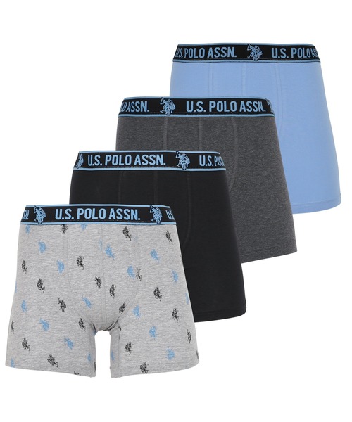 U.S. POLO ASSN.(ユーエスポロアッスン)の「U.S.POLO ASSN ユーエスポロアッスン 4PK STRETCH BB メンズ ボクサーパンツ(ボクサーパンツ・メンズ・ブルー系その他/その他/その他2/ブラック系その他/ブラック/ブルー系その他2/ブルー系その他4/チャコールグレー/グレー/ブルー系その他3/その他1/ブルー・MEDIUM/LARGE/SMALL/X-LARGE)」の5枚目の写真