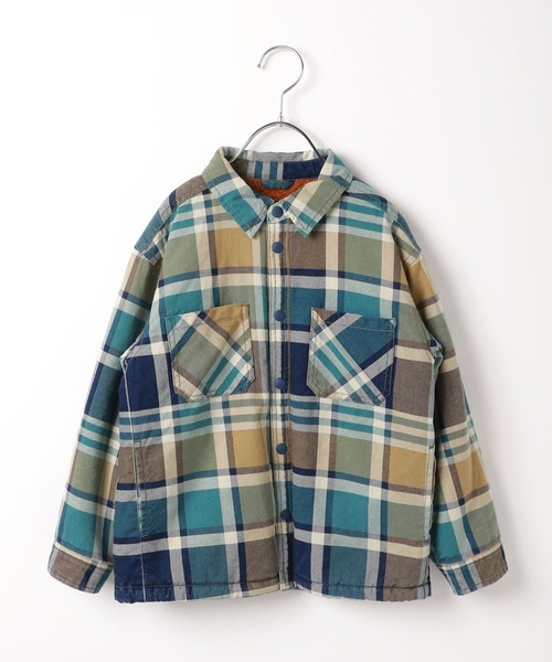BAYFLOW(ベイフロー)の「レトロチェックボアリバーシブルシャツジャケット(KIDS)(その他アウター・キッズ・レッド/オフホワイト/グリーン・130cm/140cm/120cm/110cm/150cm)」の9枚目の写真