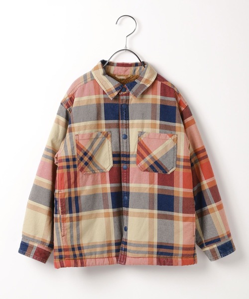 BAYFLOW(ベイフロー)の「レトロチェックボアリバーシブルシャツジャケット(KIDS)(その他アウター・キッズ・レッド/オフホワイト/グリーン・130cm/140cm/120cm/110cm/150cm)」の10枚目の写真