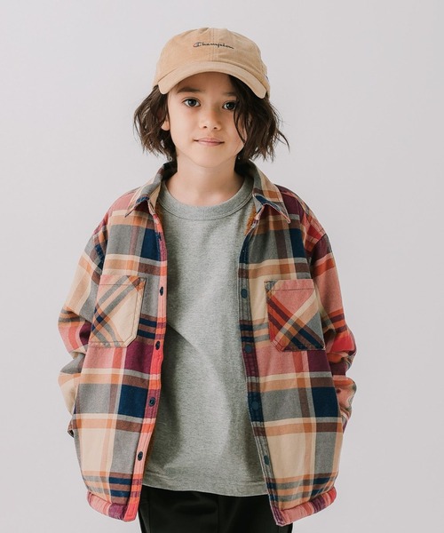 美品】 バーバリーロンドン チェック シャツジャケット キッズ 150A