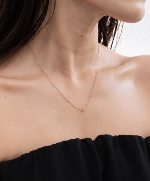 ebine(エビネ)の「Tiny Carat Necklace 金属アレルギー対応 サージカルステンレス/ネックレス(ネックレス・レディース・シルバー/ゴールド/ピンクゴールド・FREE)」の3枚目の写真