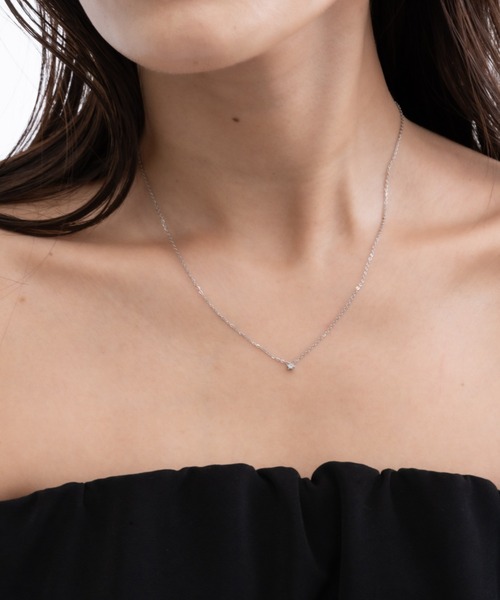 ebine(エビネ)の「Tiny Carat Necklace 金属アレルギー対応 サージカルステンレス/ネックレス(ネックレス・レディース・シルバー/ゴールド/ピンクゴールド・FREE)」の4枚目の写真