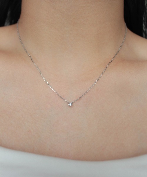 ebine(エビネ)の「Tiny Carat Necklace 金属アレルギー対応 サージカルステンレス/ネックレス(ネックレス・レディース・シルバー/ゴールド/ピンクゴールド・FREE)」の6枚目の写真