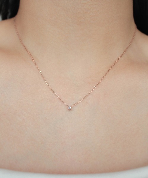 ebine(エビネ)の「Tiny Carat Necklace 金属アレルギー対応 サージカルステンレス/ネックレス(ネックレス・レディース・シルバー/ゴールド/ピンクゴールド・FREE)」の7枚目の写真