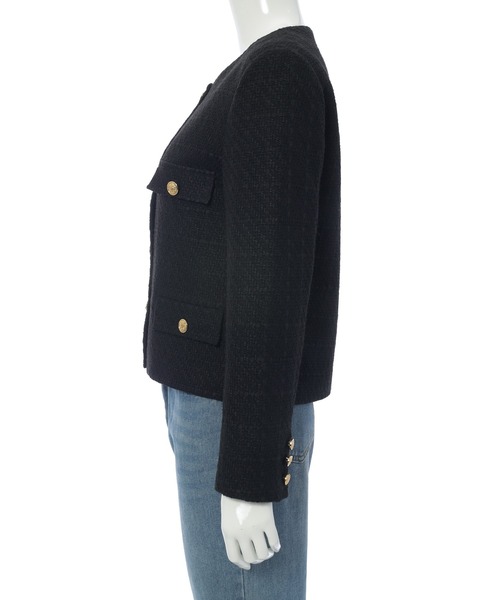 fifth（フィフス）の「ツイードジャケット（ノーカラージャケット・レディース・ブラック・M）」の10枚目の写真
