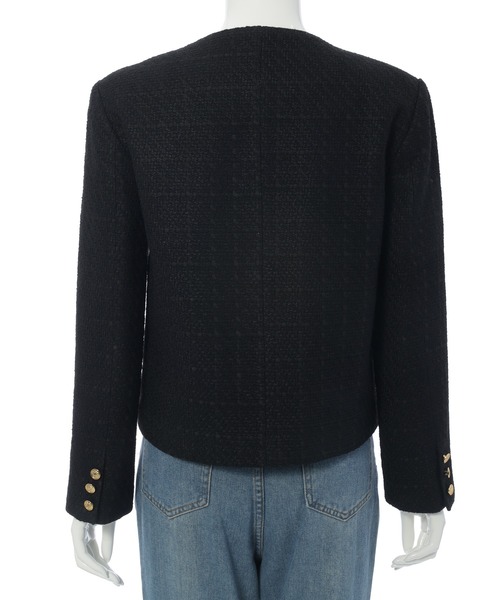 fifth（フィフス）の「ツイードジャケット（ノーカラージャケット・レディース・ブラック・M）」の11枚目の写真