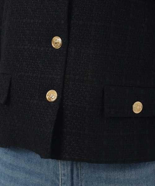 fifth（フィフス）の「ツイードジャケット（ノーカラージャケット・レディース・ブラック・M）」の13枚目の写真