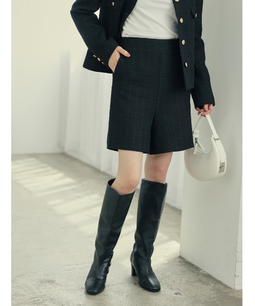 fifth（フィフス）の「ツイードジャケット（ノーカラージャケット・レディース・ブラック・M）」の7枚目の写真