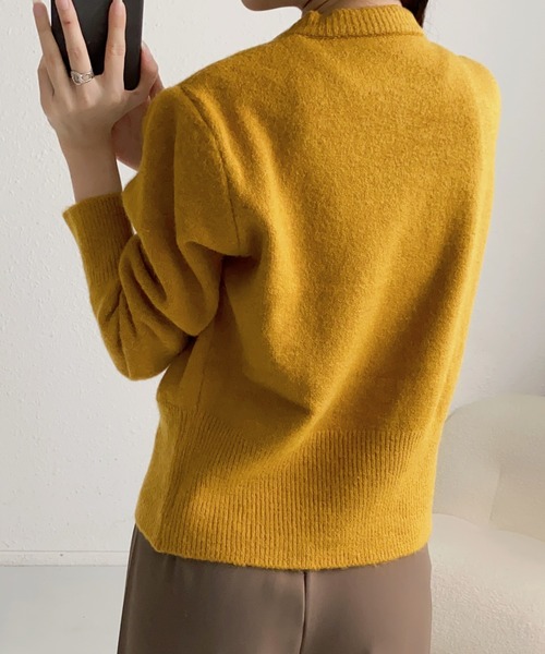 MAISON DE THERESE(メゾン ド テレーズ)の「ボタン開 クルーネックニットカーディガン セーター ボレロ(カーディガン/ボレロ・レディース・レッド/Mustard/アイボリー/チャコールグレー・FREE)」の16枚目の写真