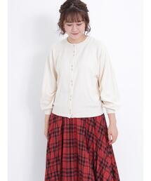 Samansa Mos2 | 【マシンウォッシャブル】くるみ釦クルーネックカーディガン(カーディガン/ボレロ)