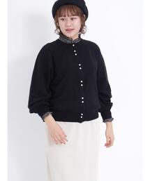 Samansa Mos2 | 【マシンウォッシャブル】くるみ釦クルーネックカーディガン(カーディガン/ボレロ)